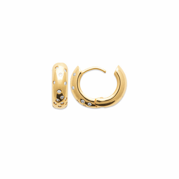 Burren Jewellery 18k gold plate raindrops small earrings