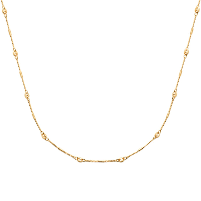 Burren Jewellery 18k gold plate running in the night necklace full