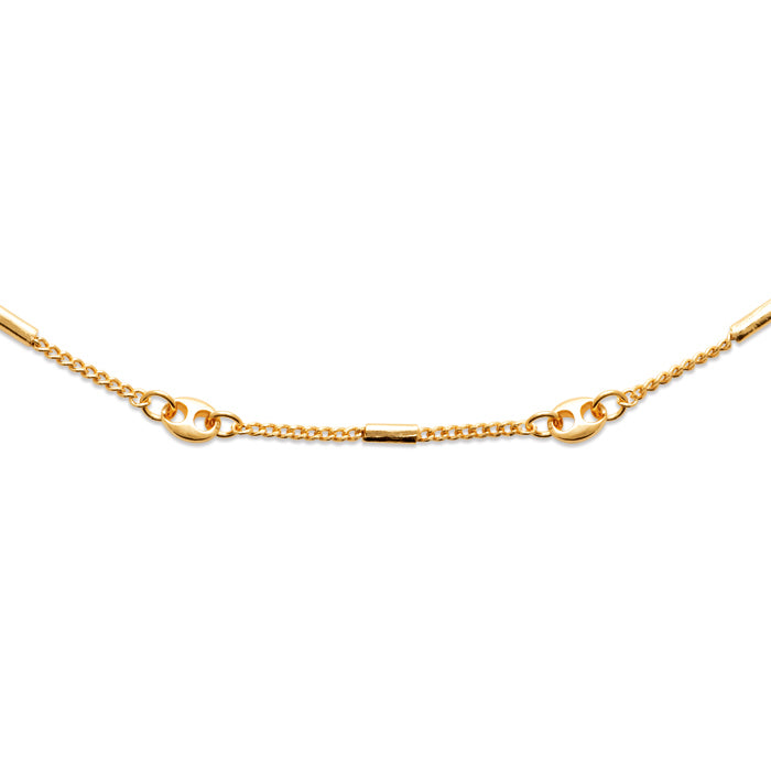 Burren Jewellery 18k gold plate running in the night necklace
