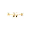 Burren Jewellery 18k gold plate shell we go earrings side