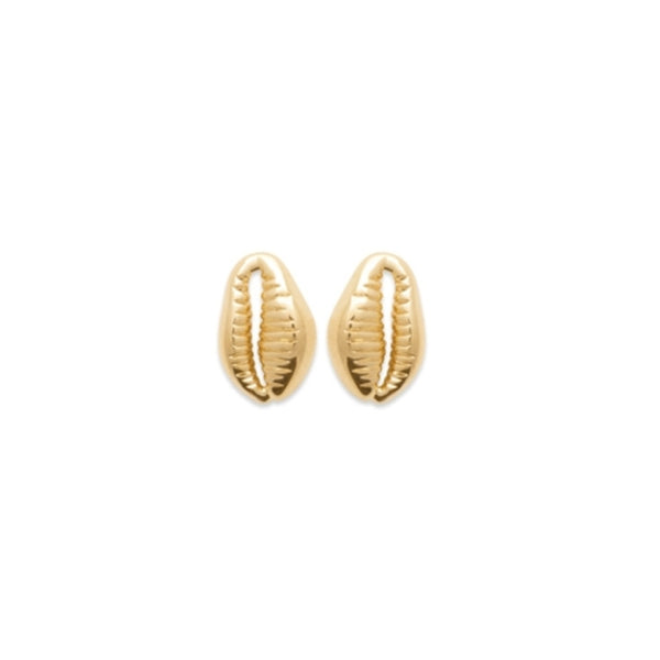 Burren Jewellery 18k gold plate shell we go earrings