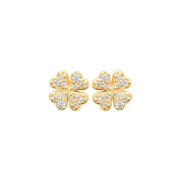 Burren Jewellery 18k gold plate shining luck earrings