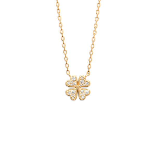 Burren Jewellery 18k gold plate shining luck necklace