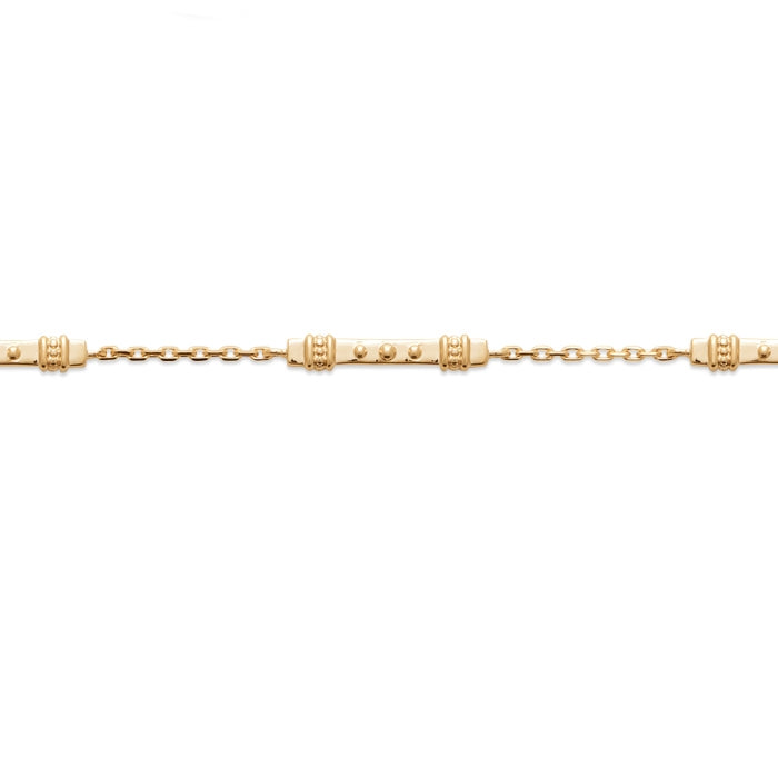 Burren Jewellery 18k gold plate skipping stones bracelet circle