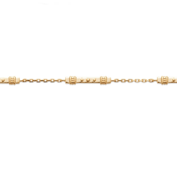 Burren Jewellery 18k gold plate skipping stones bracelet