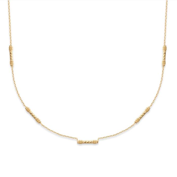 Burren Jewellery 18k gold plate skipping stones necklace full