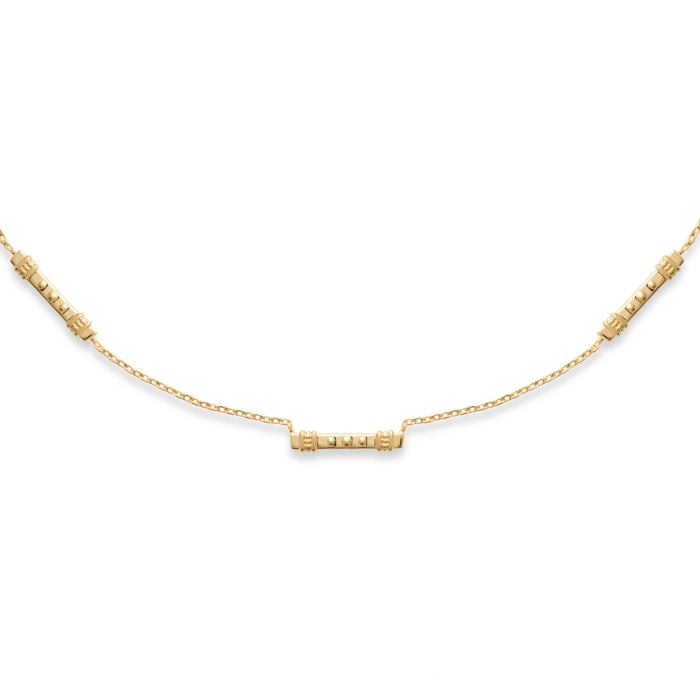 Burren Jewellery 18k gold plate skipping stones necklace
