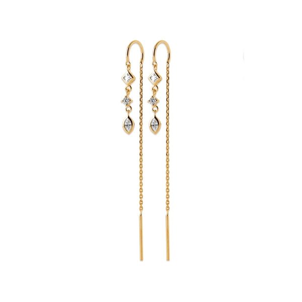 Burren Jewellery 18k gold plate stargazing earrings