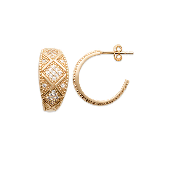 Burren Jewellery 18k gold plate starry night earrings