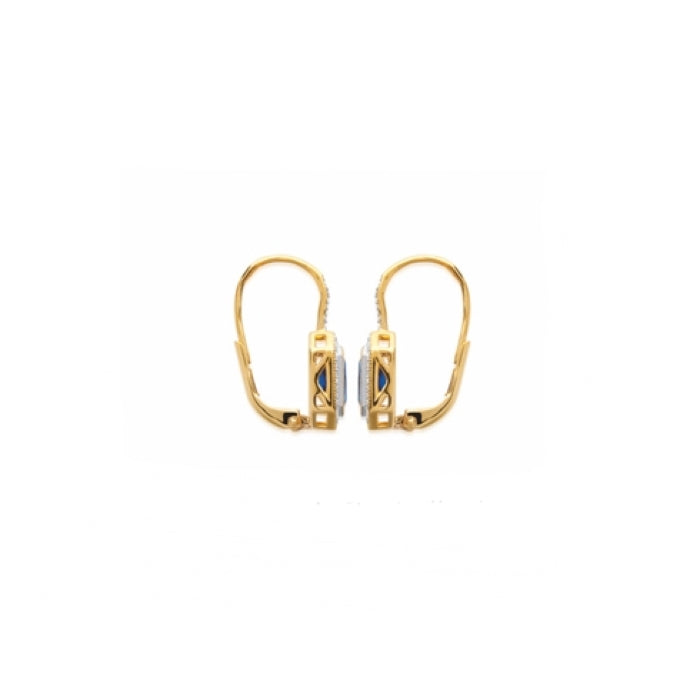 Burren Jewellery 18k gold plate take a chance on love earrings side