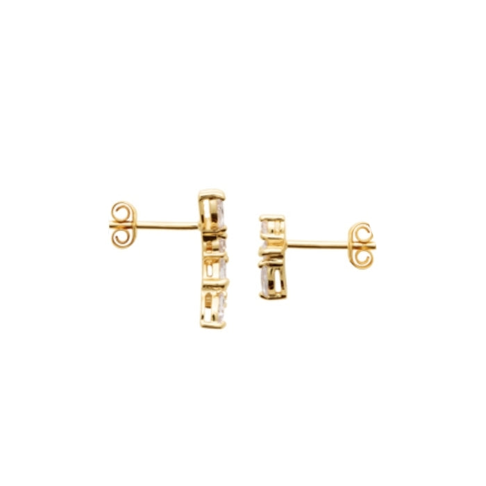 Burren Jewellery 18k gold plate tender touch earrings side