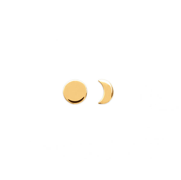 Burren Jewellery 18k gold plate the sun and moon earrings