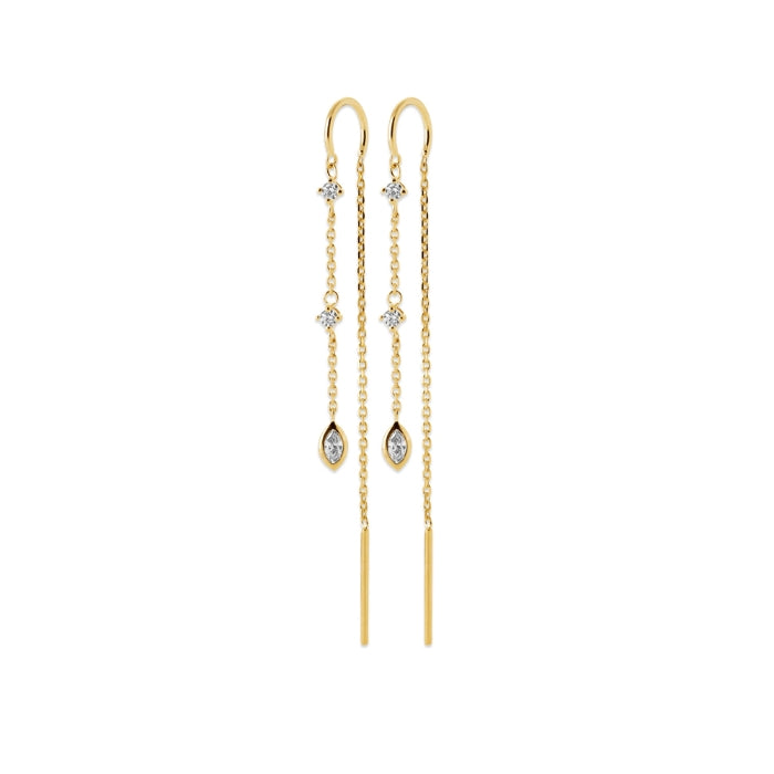 Burren Jewellery 18k gold plate under the stars earrings