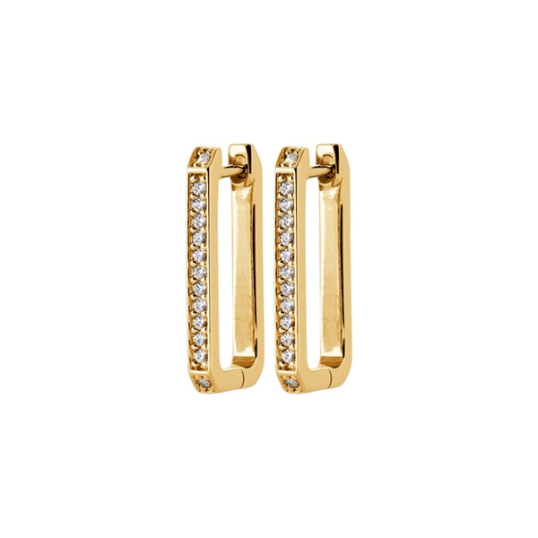 Burren Jewellery 18k gold plate void in my heart earrings
