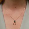 Burren Jewellery 18k gold plate where we should be ruby zoisite necklace model