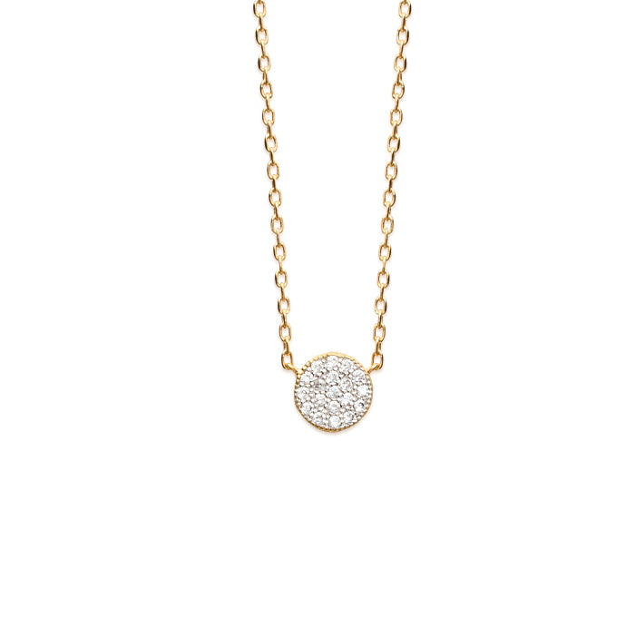 Burren Jewellery 18k gold plated Pav Ehh necklace