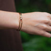 Burren Jewellery 18k gold plated all tied up bangle model
