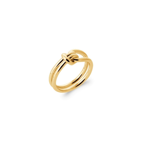 Burren Jewellery 18k gold plated all tied up ring