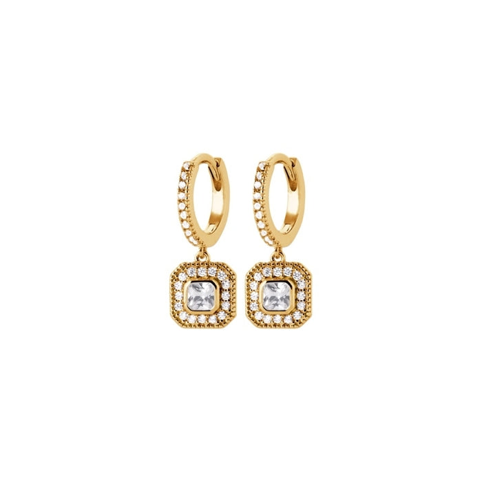 Burren Jewellery 18k gold plated all you deserve huggie earrings