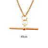 Burren Jewellery 18k gold plated blast from the past tbar necklace 40cm