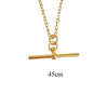 Burren Jewellery 18k gold plated blast from the past tbar necklace 45cm