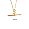 Burren Jewellery 18k gold plated blast from the past tbar necklace 50cm
