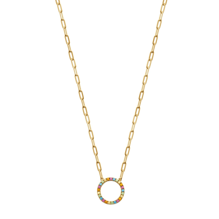Burren Jewellery 18k gold plated bring some colour necklace full