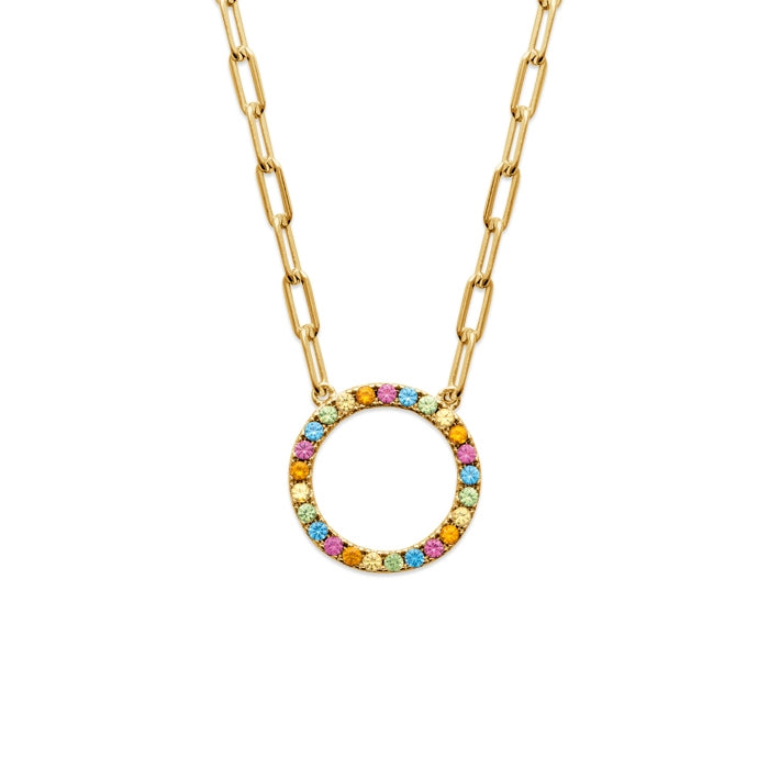 Burren Jewellery 18k gold plated bring some colour necklace
