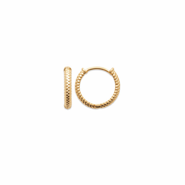 Burren Jewellery 18k gold plated coiled medium earrings