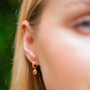 Burren Jewellery 18k gold plated crystalline aqua stone earrings model