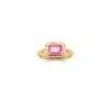 Burren Jewellery 18k gold plated crystalline ruby stone ring top