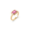 Burren Jewellery 18k gold plated crystalline ruby stone ring