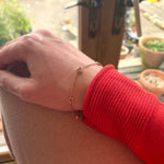 Burren Jewellery 18k gold plated kiss me twice bracelet lifestyle