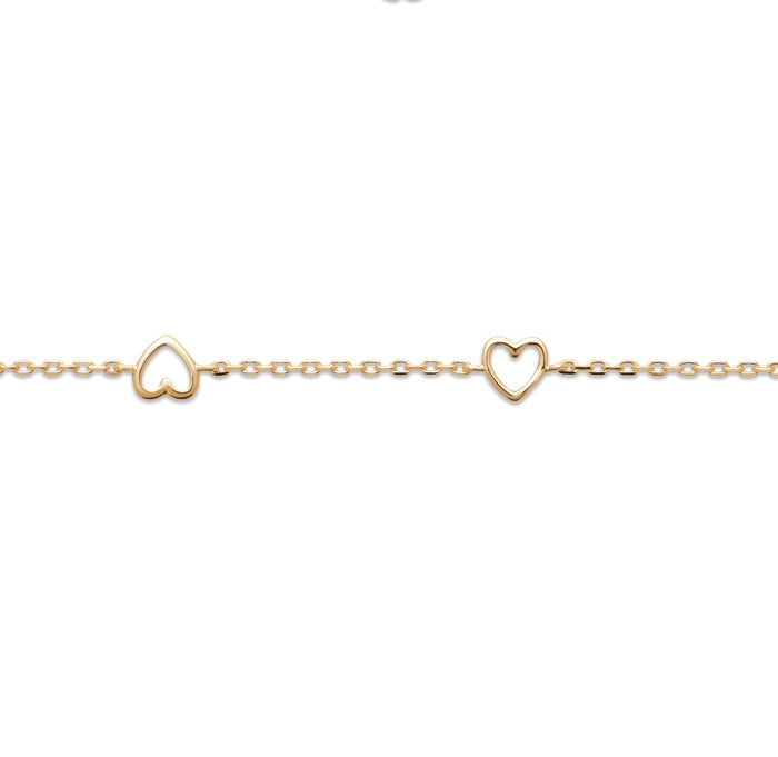 Burren Jewellery 18k gold plated kiss me twice bracelet