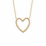 Burren Jewellery 18k gold plated ropped into love necklace