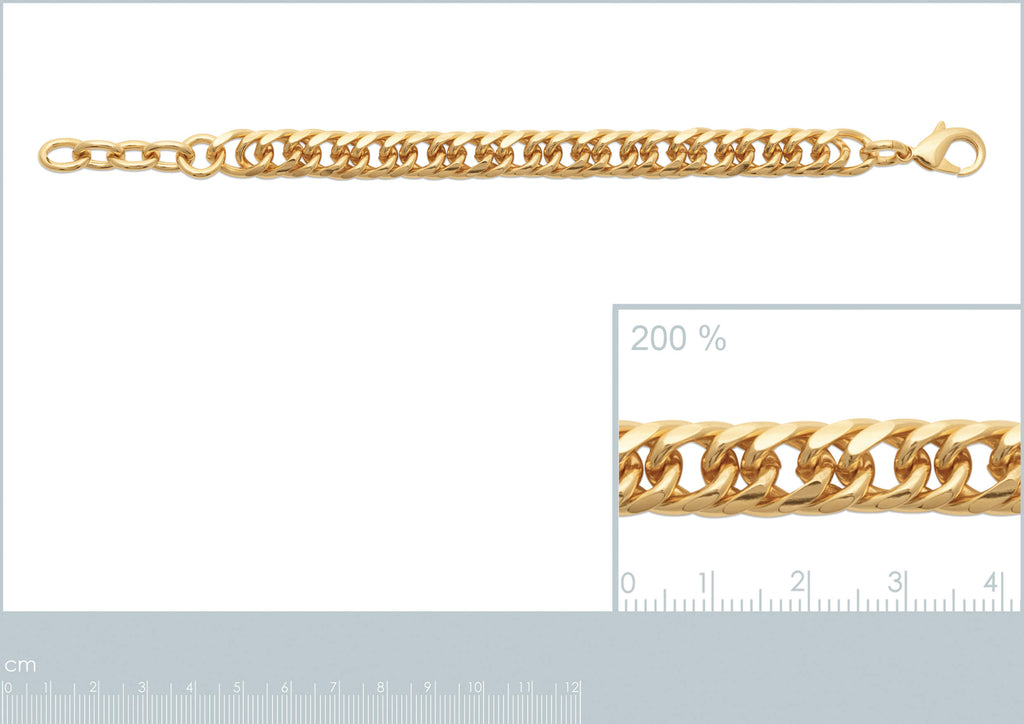 Burren Jewellery 18k gold upside down bracelet measurements