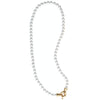 Burren Jewellery grace pearl necklace with 18k gold plate clasp in front