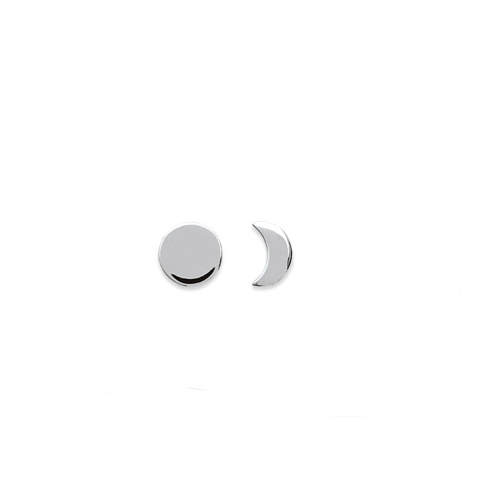 Burren Jewellery Silver the sun and moon earrings