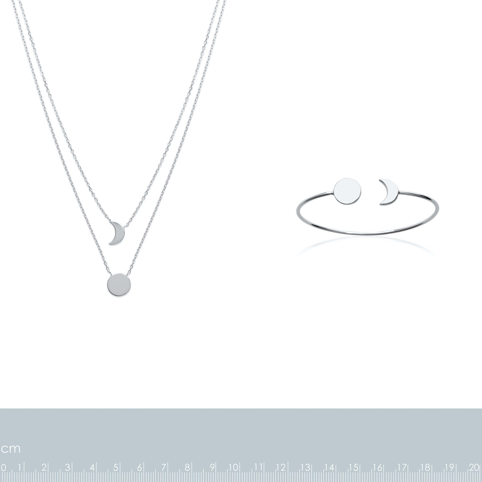 Burren Jewellery Silver the sun and moon necklace