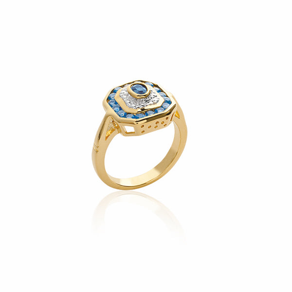 Burren jewellery 18k gold plate dance in the fire ring side view