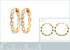 Burren jewellery 18k gold plate labelled with love earrings measurements