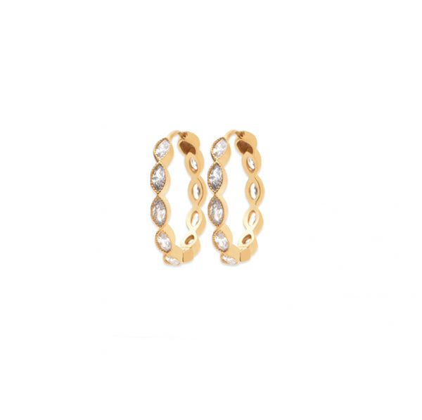 Burren jewellery 18k gold plate labelled with love earrings