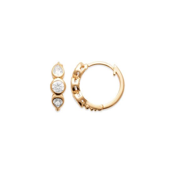 Burren jewellery 18k gold plated Jack knife earrings