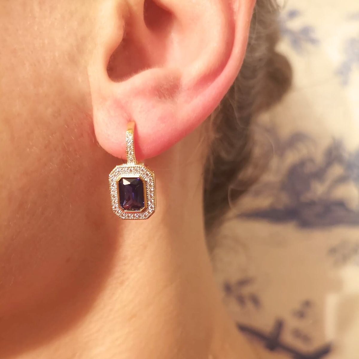 Burren Jewellery 18k gold plate take a chance on love earrings