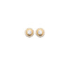 Rising Sun Earrings gold plated with cubic zirconia's in a cluster style