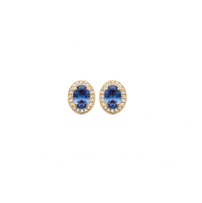 burren jewellery 18k gold plate Blues earrings