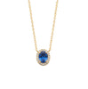burren jewellery 18k gold plate Blues necklace