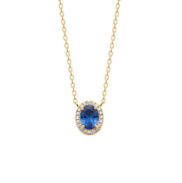 burren jewellery 18k gold plate Blues necklace