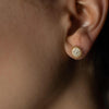 Burren Jewellery 18k gold plate sun burst earrings lifestyle