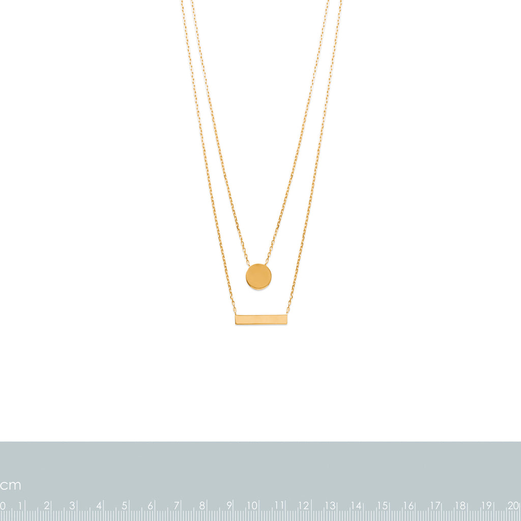 burren jewellery 18k gold plate above the level layered necklace measurements
